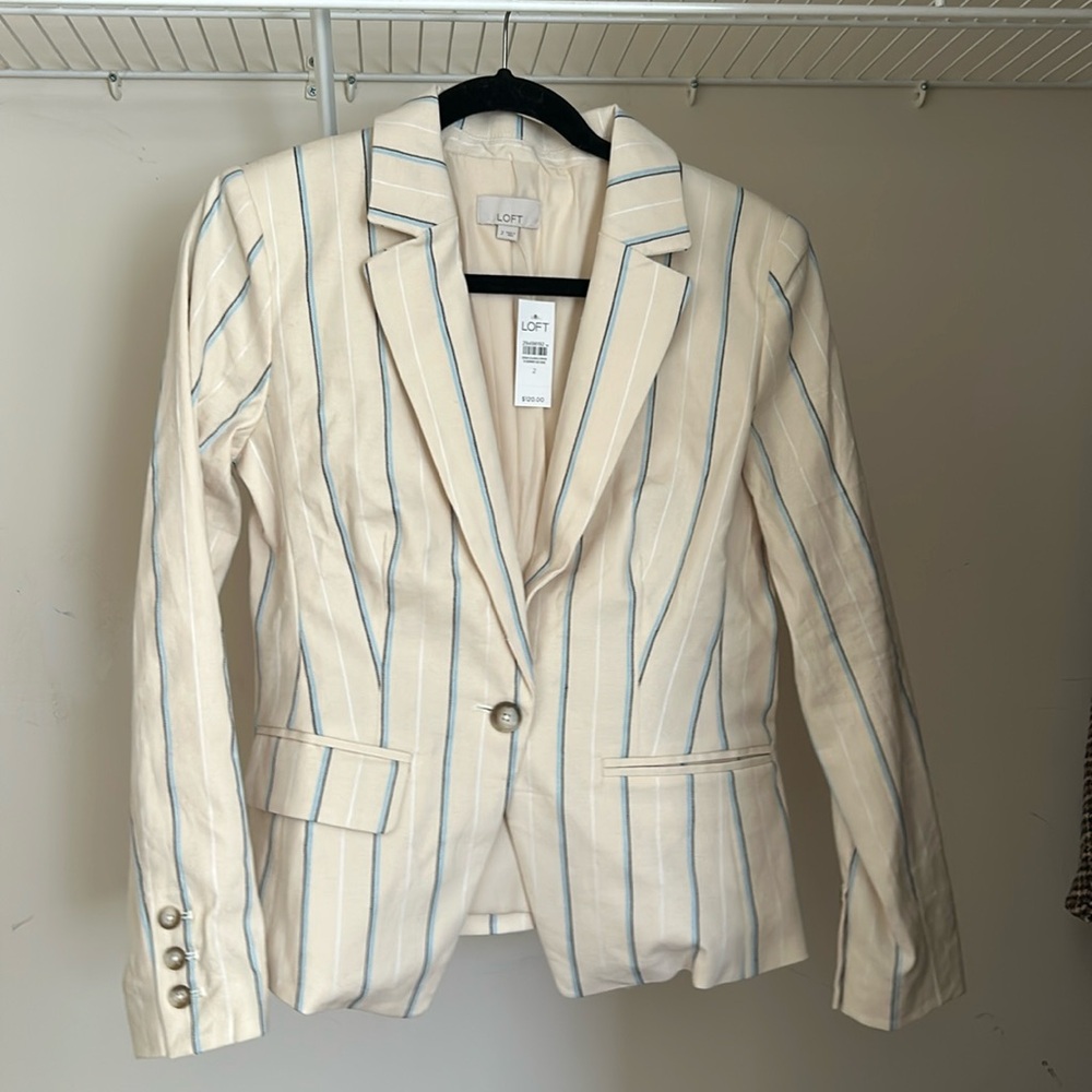 Loft Striped Blazer